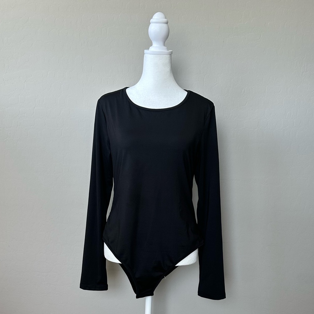 SHEIN Crewneck Long Sleeve Bodysuit